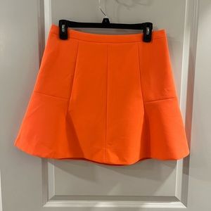Neon orange J Crew skirt